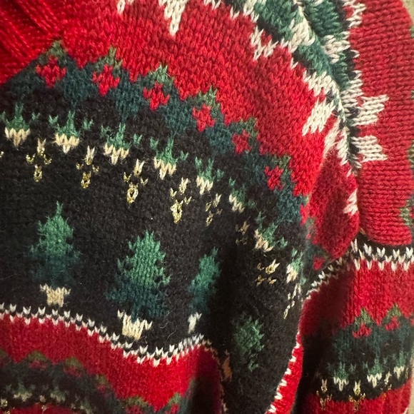 VINTAGE HEIRLOOM COLLECTIBLE Women’s SZ Small Holiday Full Zip Sweater Cardigan - Picture 8 of 10